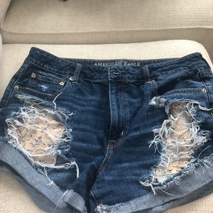 American eagle festival high waisted shorts